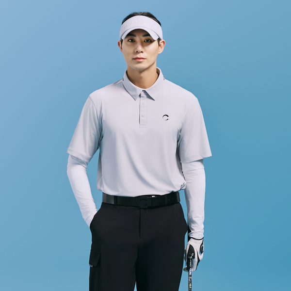 챌린저 넥배색 냉감소매 카라 긴팔 썬가드 티셔츠 CHE2MLT2232LG