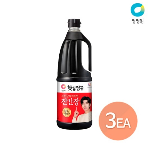 청정원 햇살담은 두번달여 더 진한 진간장 1.7L (3개)_이미지
