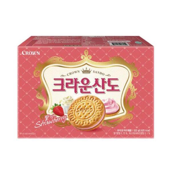 크라운제과 산도 딸기크림치즈 323g (16개)