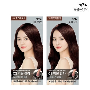 염색약 CS 먹물 헤어칼라 N4 자연흑갈색x2개