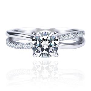 하나다이아몬드 1캐럿 천연다이아몬드 14k 18k 크로스라인 결혼 예물 프로포즈 반지 나디아 HNDR1C283