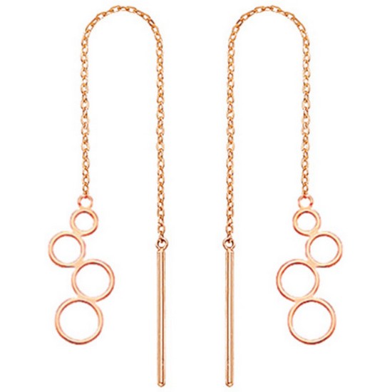 골드앤 18K 버블로드 롱귀걸이_이미지