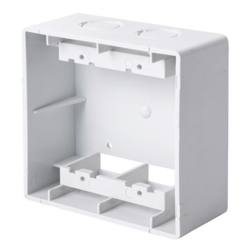 대영산업 PVC 노출 박스 콘센트 승압 2개용 54 x 115 x 120mm_이미지