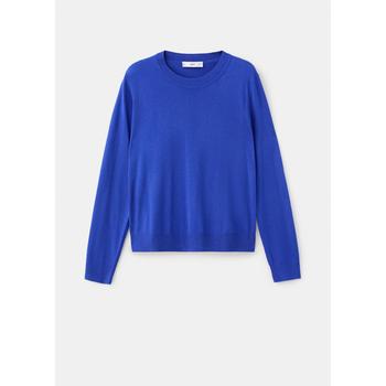 망고 테크니컬 라이트 블루 라운드넥 니트 / 27031275_53 AZUL ELECTRICO