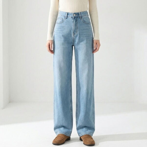 모아 와이드 기모 데님 팬츠_RE4SP011_이미지