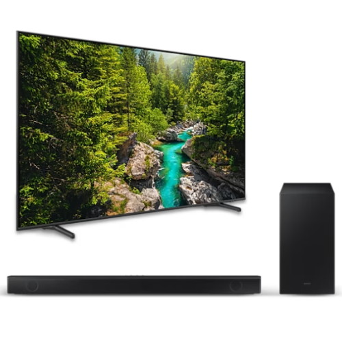 삼성전자 QLED KQ85QCE1AFXKR (스탠드+사운드바, HW-B550)_이미지