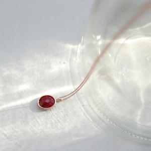 제이로렌 01N0779 7월탄생석 루비 실버목걸이_이미지