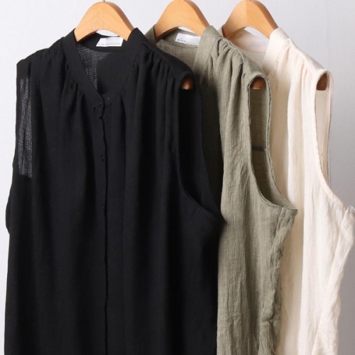 시드마켓 내추럴민소매블라우스 21SD920 빅사이즈