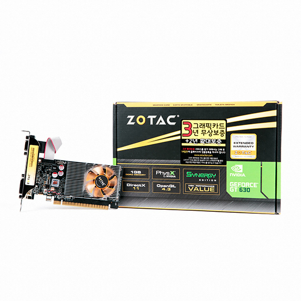 ZOTAC 지포스 GT630 SYNERGY Edition D3 1GB LP_이미지