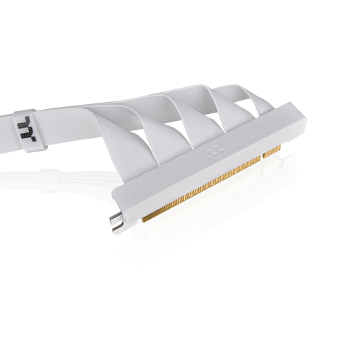 써멀테이크 PCI-E 4.0 Dual 90도 라이저 케이블 (화이트, 400mm)_이미지