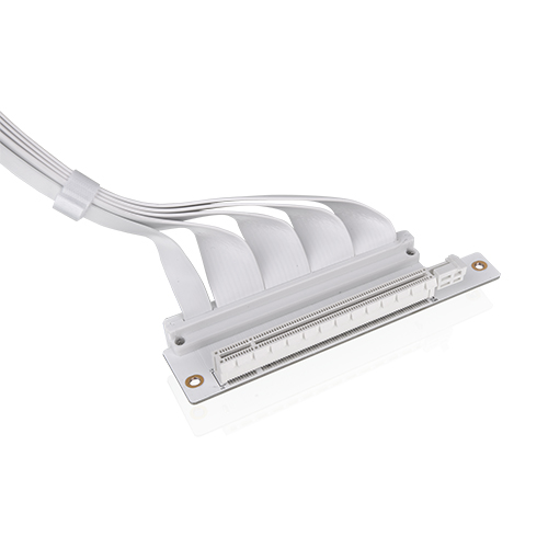 써멀테이크 PCI-E 4.0 Dual 90도 라이저 케이블 (화이트, 400mm)_이미지