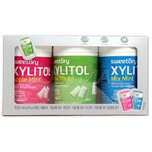 대영식품 Sweetory 자일리톨 아소트껌 애플민트향 150g (3개)_이미지