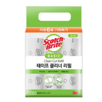 3M 스카치브라이트 실속형 테이프 클리너 플러스 대형 7개입 (1개)
