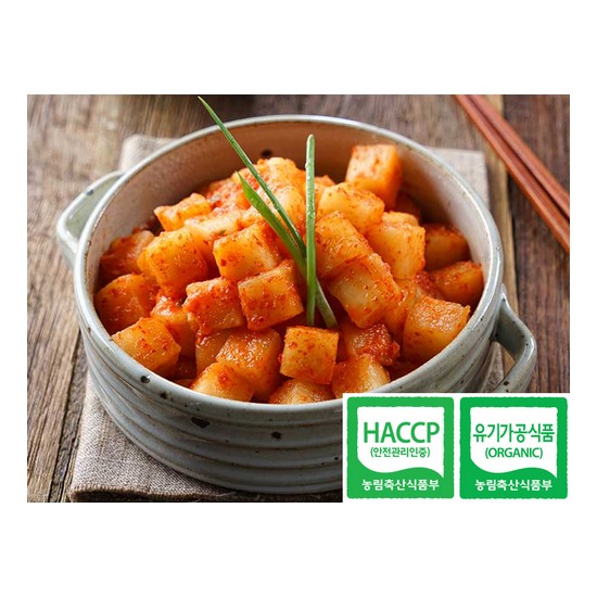 담채원 채가미 유기농 깍두기 1kg (1개)_이미지