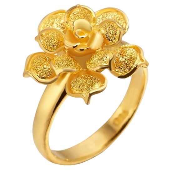 한국금다이아몬드 꽃 반지 7.5g_이미지