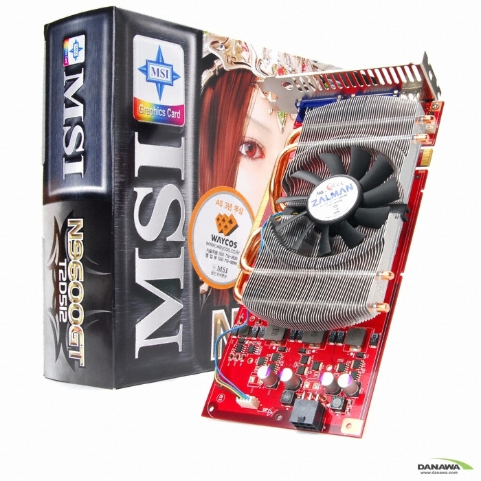 MSI ������ 9600GT N9600GT-T2D512 OC 512MB VF1050 �����ڽ�