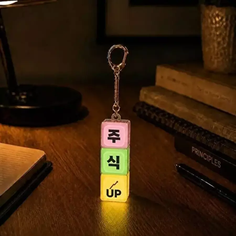 드림 업 버튼 3구 키캡 LED 키링-WFPSU6C_이미지