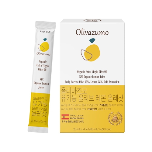  엔에이치바이오 올리바즈모 유기농 레몬 올레샷 스틱 280ml(20mlx14입) [1개]