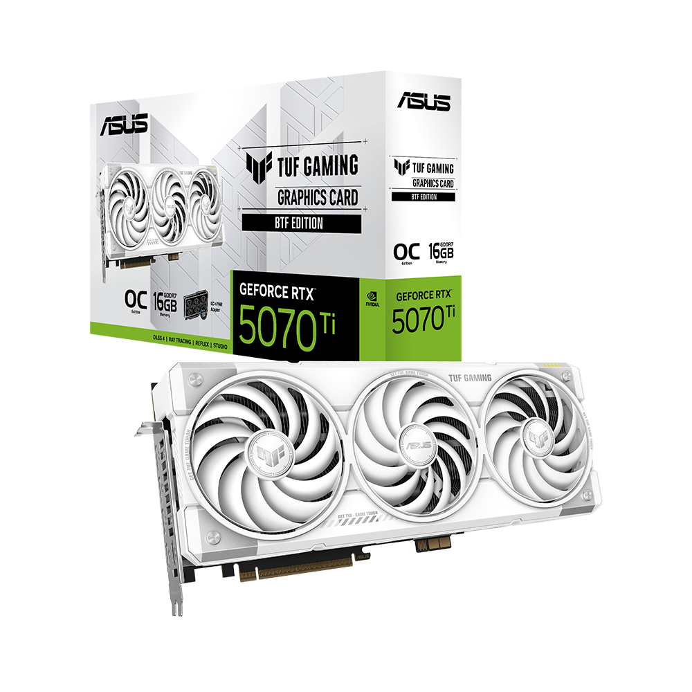 ASUS TUF Gaming 지포스 RTX 5070 Ti BTF WHITE OC D7 16GB 인텍앤컴퍼니_이미지