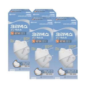 유한킴벌리 크리넥스 kf94 4단 마스크 화이트 대형 8Px4개_이미지