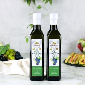 Gemsa Enterprises 팜투마켓 압착 포도씨유 500ml (2개)_이미지