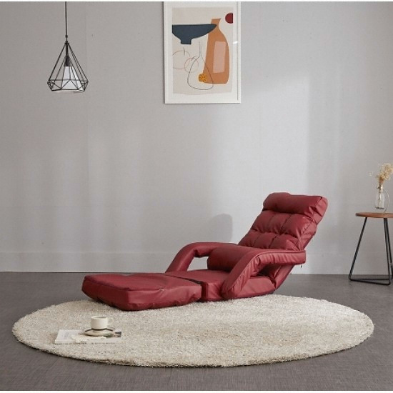 BLMG블루밍홈 루카 포켓 등받이 가죽 좌식소파 1인용_이미지