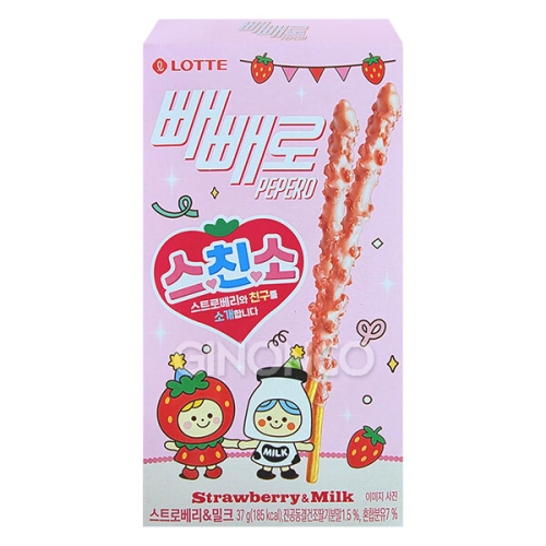 롯데제과 스친소 빼빼로 스트로베리 밀크 37g (1개)_이미지