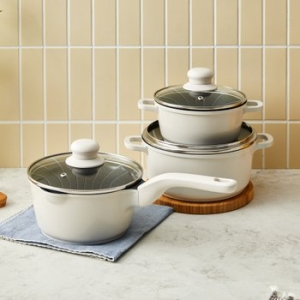 엠에이치앤코 모던하우스 IH 손이 자주가는 냄비 3종 아이보리 (편수18+양수16,20)