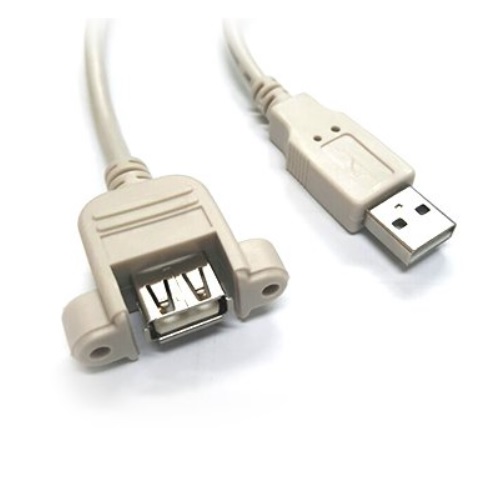 라인업시스템 LANSTAR USB 2.0 판넬형 연장 케이블 (LS-USB2.0-AMAF-S2M, 2m)_이미지