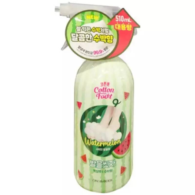 온더바디 발을씻자 코튼 풋샴푸 발샴푸 수박향 510ml