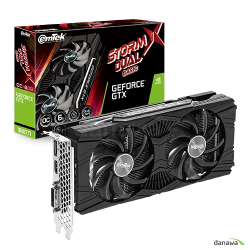 이엠텍 지포스 GTX 1660 Ti STORM X Dual BASIC OC D6 6GB_이미지