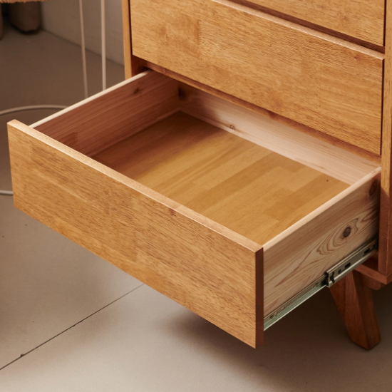 나누벨 발리 5단 고무나무 원목 서랍장 800_이미지