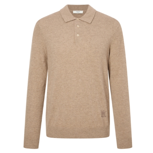 헤지스골프 멜란지 캐시미어 긴팔폴로니트 HUSW4D932I3_이미지