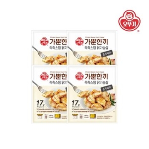 오뚜기 가뿐한끼 촉촉스팀 닭가슴살 블랙페퍼 100g (4개)