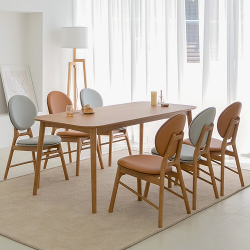 헤닝 오드리 원목 식탁 1800 (의자6개)_이미지