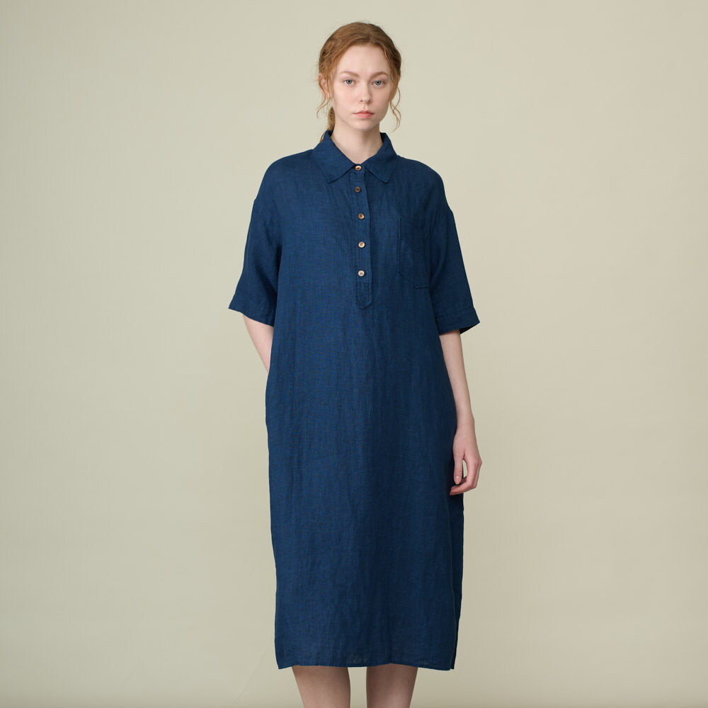  BCBG 원포켓 린넨 원피스 B6M6O655