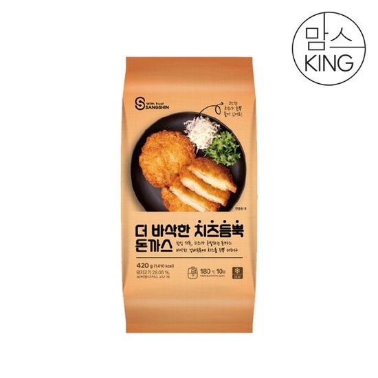 맘스킹  더 바삭한 치즈듬뿍 돈까스 420g[3개]