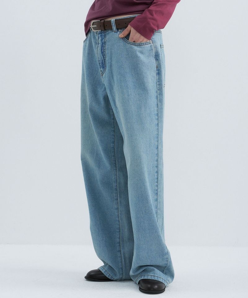 CGP 우먼 와이드 핏 써머 데님-워싱 라이트 블루 126856