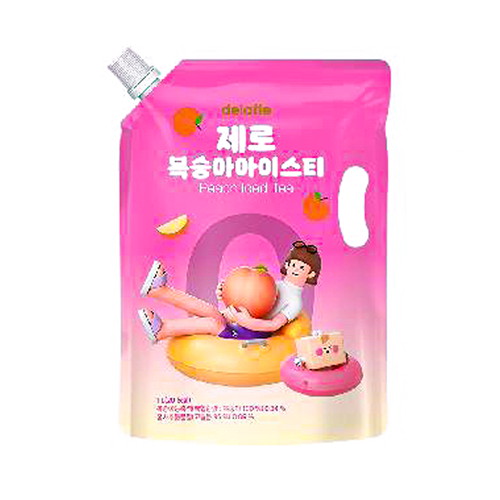 CU 델라페 제로 복숭아 아이스티 1L (10개)_이미지