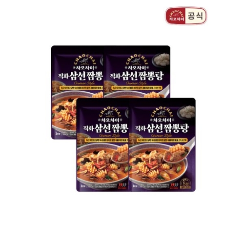 샘표식품 샘표 차오차이 직화 삼선짬뽕탕 450g (4개)