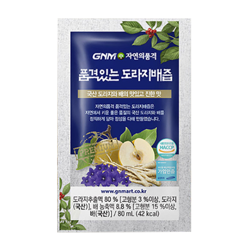 GNM자연의품격 순수 도라지배즙 80ml 100포 (1개)