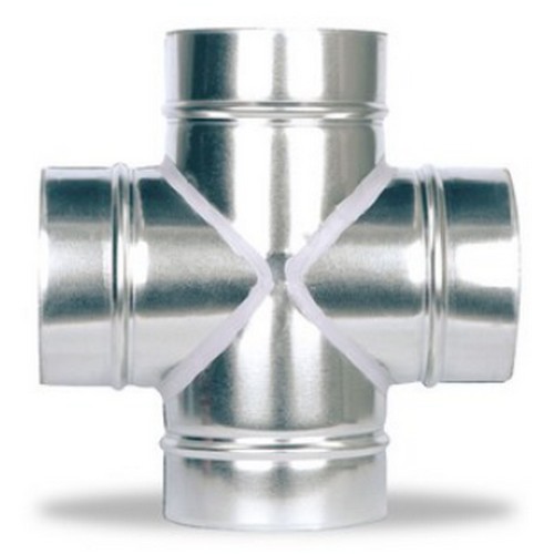 리버스난로 스파이럴 십자 연통 (125mm)_이미지