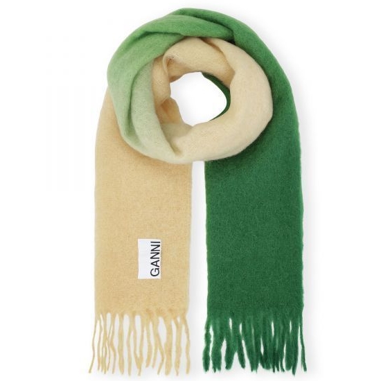 가니 모헤어 프린지 스카프 A4499 (801, 켈리그린)_이미지