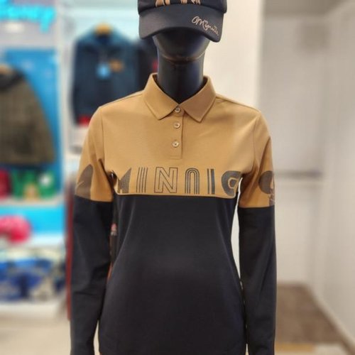 디즈니골프  하프 배색 아트웍 카라 티셔츠 DO8LTS004