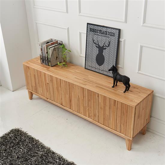 우아미가구 로히오 참죽 원목 사이드보드 1단 거실장 1800