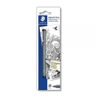 30805-9BKD 안료 라이너 파인라이너 펜 블랙 0.5mm 블리스터 1개 0.4mm 1 Count Pack of 1