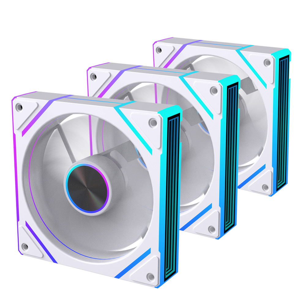 LEADCOOL EVO-120 ARGB PWM REVERSE (3팩, 화이트)_이미지