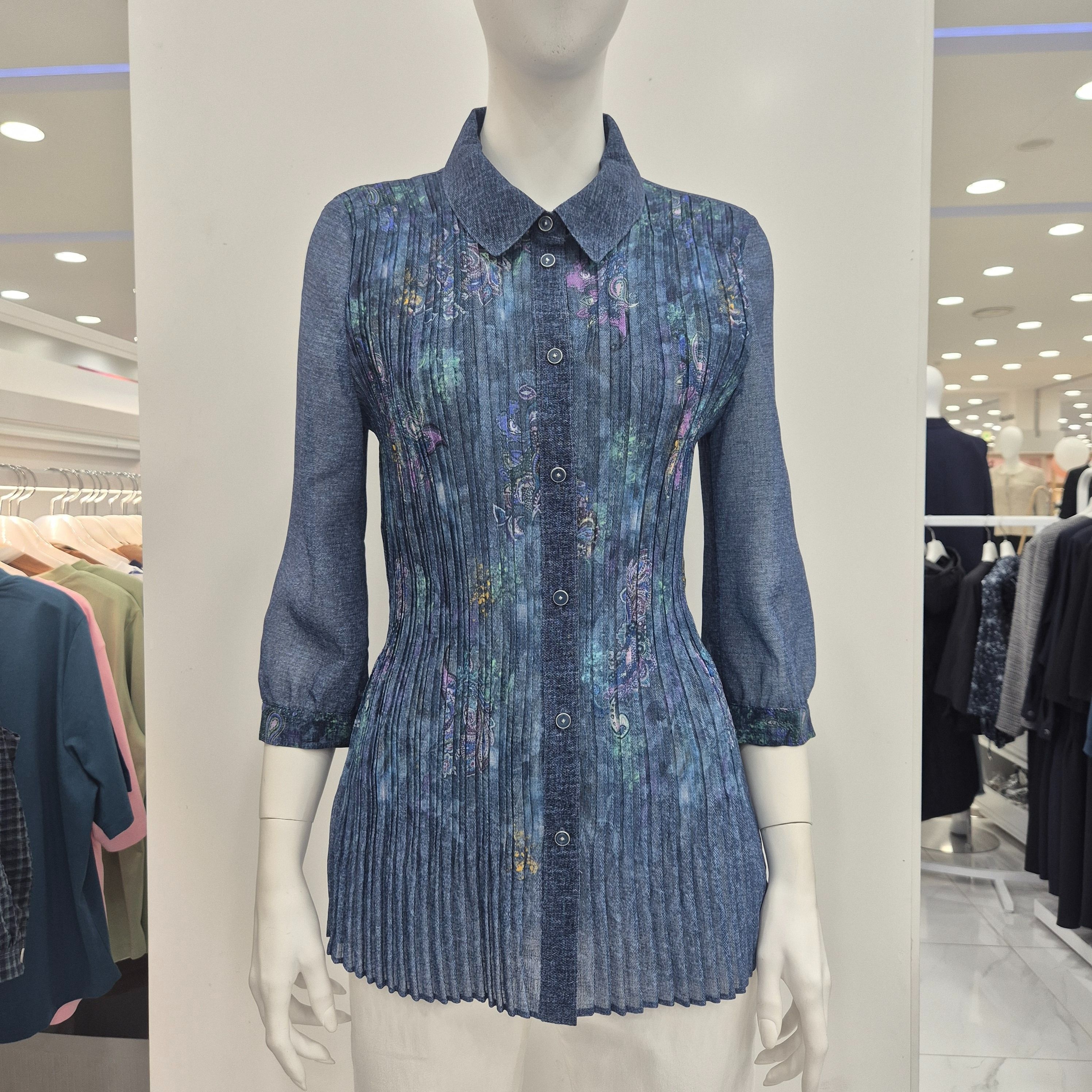 프렐린 주름 프린트 블라우스/RBB262060_OD_이미지