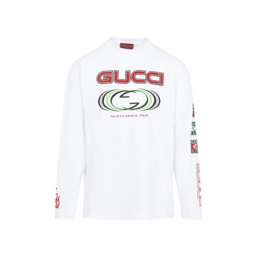  구찌 Long Sleeve T-Shirt 784364.XJGRB White