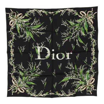 크리스찬디올 릴리 오브 더 밸리 90 스퀘어 스카프 62LIL090I670 (C980, 블랙)_이미지